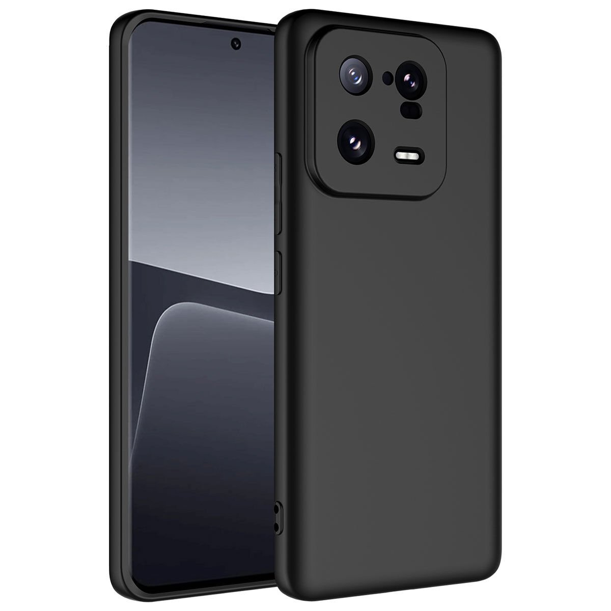 Xiaomi Mi 13 Pro Kılıf Kadife İç Yüzey Yumuşak Dokulu Kamera Korumalı Kapak (MARA) Siyah