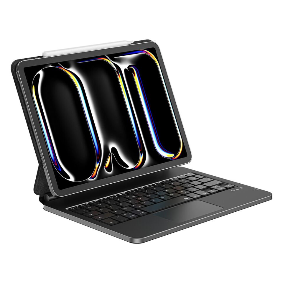 Apple iPad Air 11 2024 Wiwu MK-003 Gizli Kalem Bölmeli Klavyeli Standlı Kılıf
