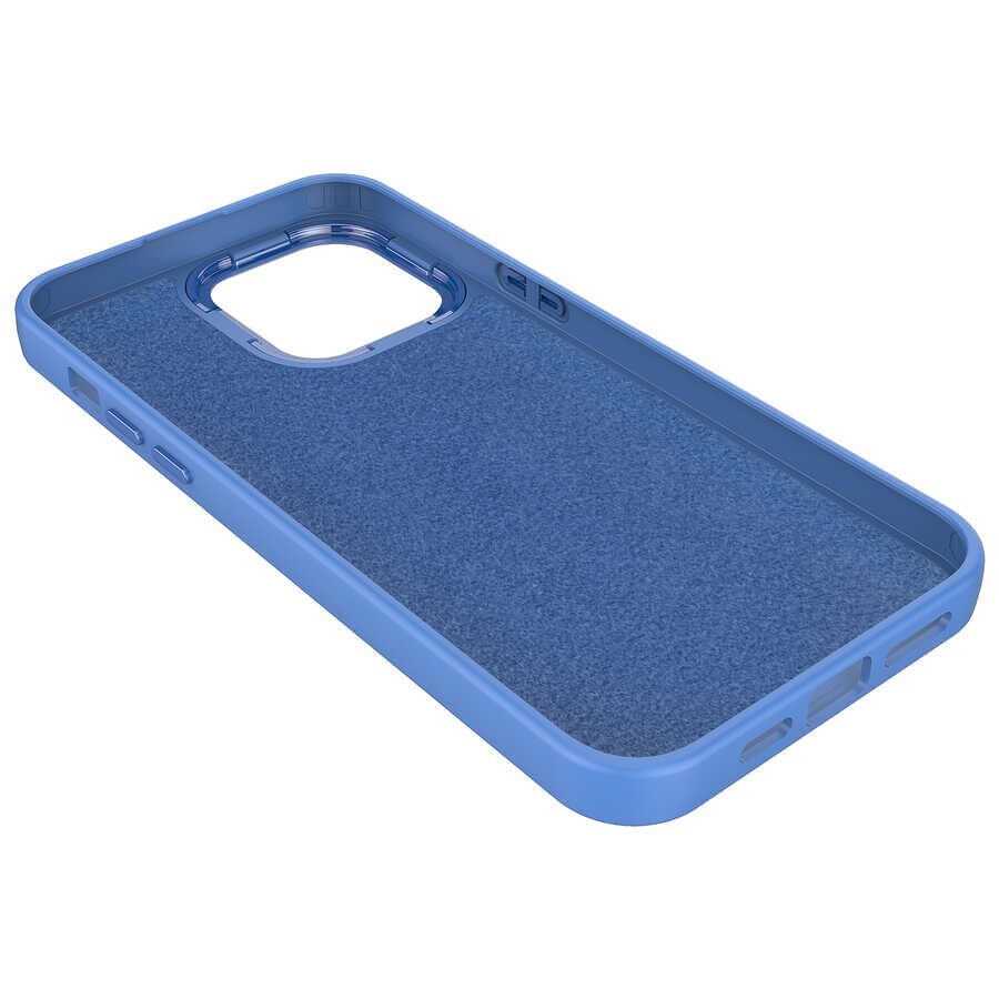 Apple iPhone 13 Kılıf Metal Çerçeve ve Buton Tasarımlı Silikon HEPTEKİLETİŞİM Luna Kapak