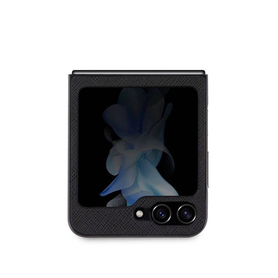 Samsung Galaxy Z Flip 5 Kılıf Karl Lagerfeld Orjinal Lisanslı K&C Metal Logolu Saffiano Kapak