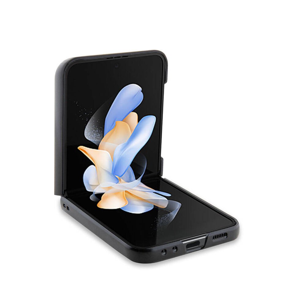 Samsung Galaxy Z Flip 5 Kılıf Karl Lagerfeld Orjinal Lisanslı K&C Metal Logolu Saffiano Kapak