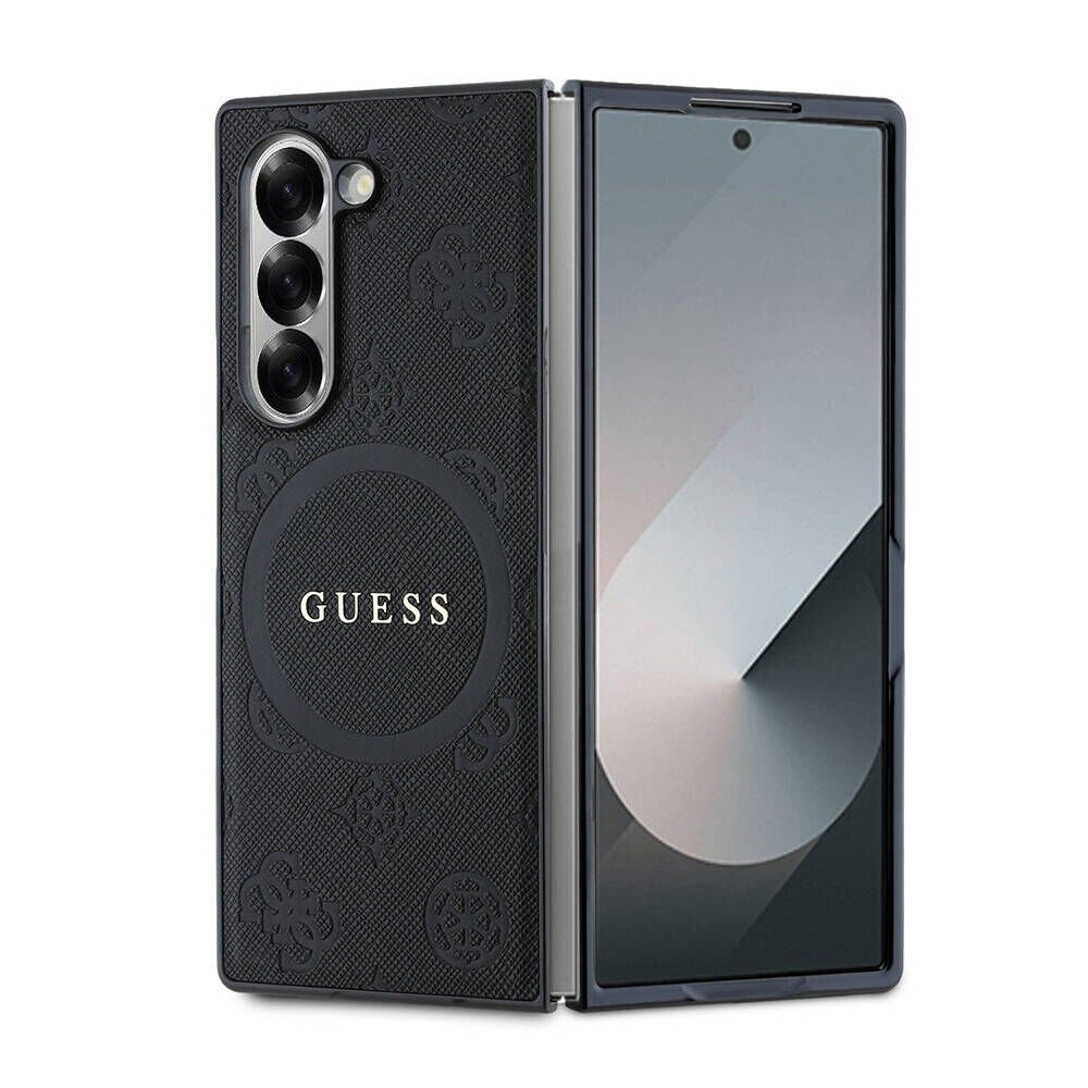 Samsung Galaxy Z Fold 6 Kılıf Guess Orjinal Lisanslı Magsafe Şarj Özellikli Saffiano Metal Logo Kapak