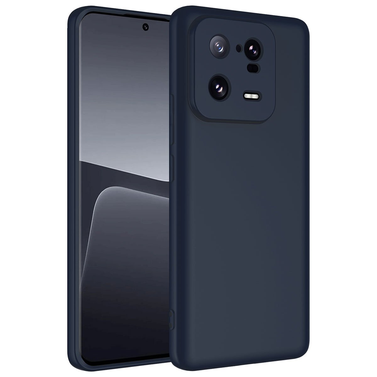 Xiaomi Mi 13 Pro Kılıf Kadife İç Yüzey Yumuşak Dokulu Kamera Korumalı Kapak (MARA) Lacivert