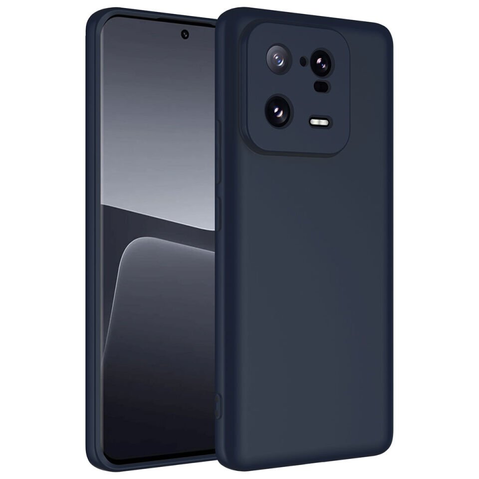 Xiaomi Mi 13 Pro Kılıf Kadife İç Yüzey Yumuşak Dokulu Kamera Korumalı Kapak (MARA) Lacivert