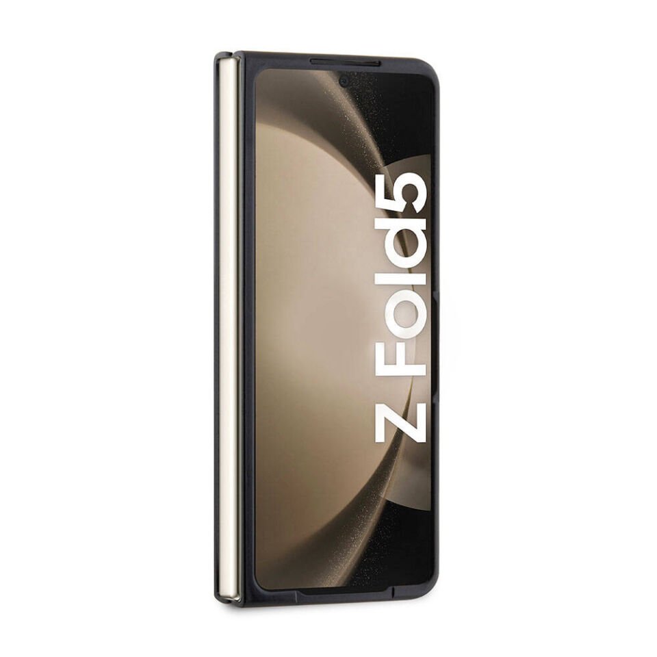 Samsung Galaxy Z Fold 5 Kılıf Karl Lagerfeld Orjinal Lisanslı K&C Metal Logolu Saffiano Kapak