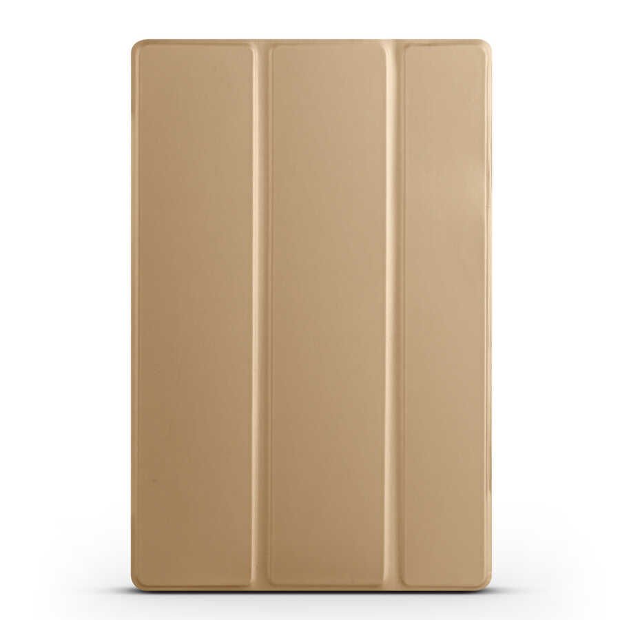 Huawei MatePad SE 10.4 Kılıf Arkası Silikon Pu Deri 360 Korumalı Tasarım (SC.) Gold