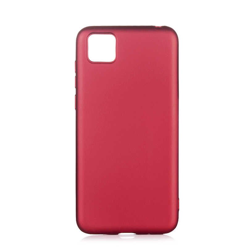 Huawei Y5P Kılıf Yumuşak Dokulu Soft Esnek İnce Mat Renkli Silikon Kapak (PREMİER) Kırmızı