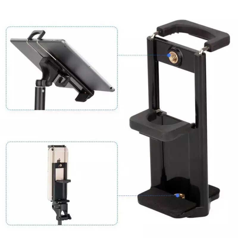 Tripod Başlığı Telefon Tablet Tutucu (M-05)  Siyah