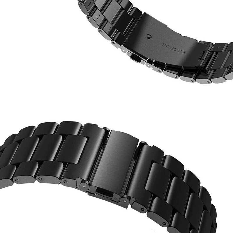 Samsung Galaxy Watch 4 / 5 / 5 Pro 40 42 44 46mm Metal Kordon Paslanmaz Çelik Tasarım (KRD-04) Gold