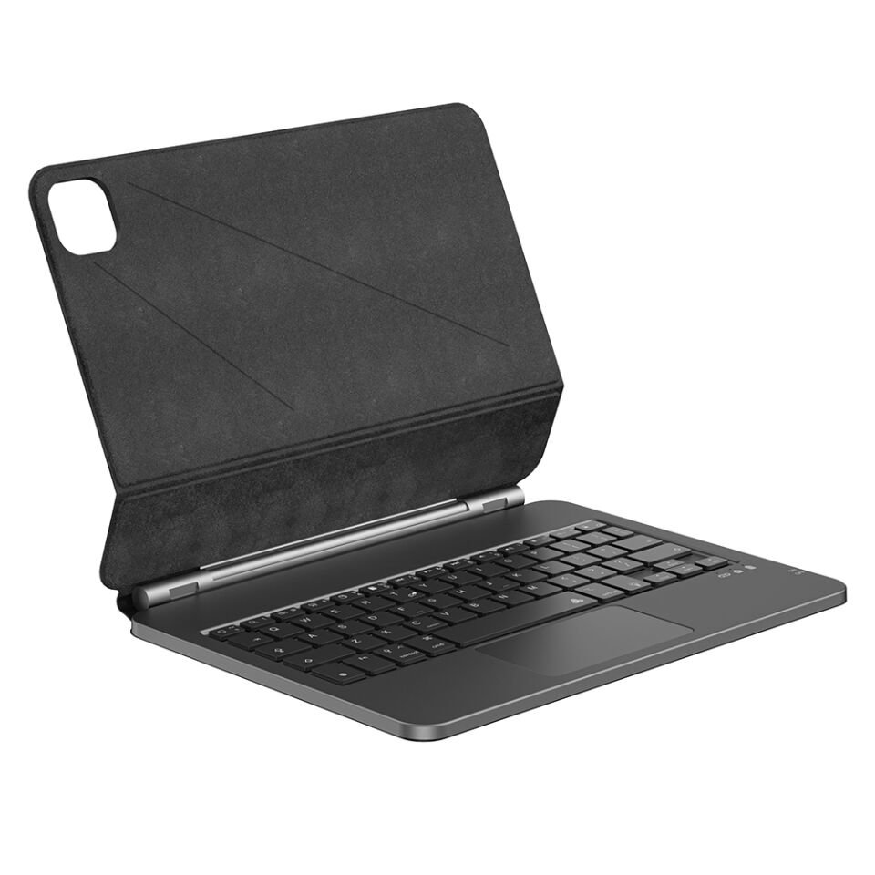 Apple iPad Pro 12.9 2021 (5.Nesil) Wiwu MK-003 Gizli Kalem Bölmeli Klavyeli Standlı Kılıf