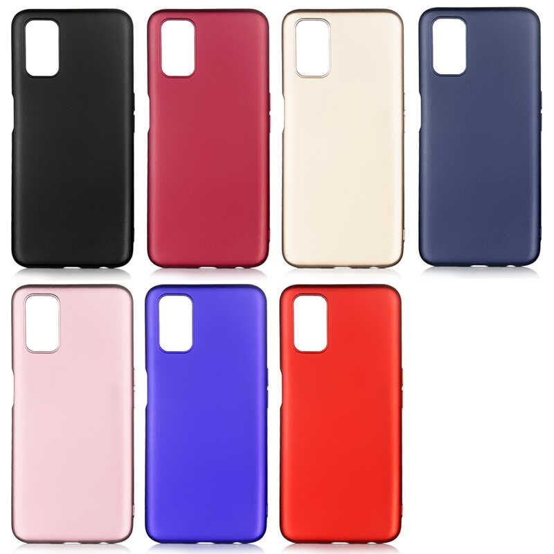Oppo A72 Kılıf Yumuşak Dokulu Soft Esnek İnce Mat Renkli Silikon Kapak (PREMİER) Rose Gold