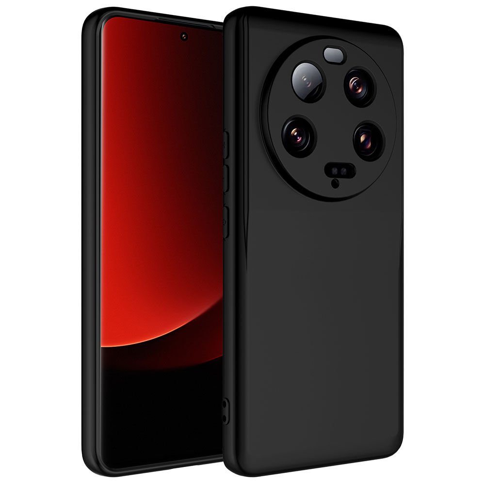 Xiaomi Mi 13 Ultra Kılıf Kadife İç Yüzey Yumuşak Dokulu Kamera Korumalı Kapak (MARA) Siyah