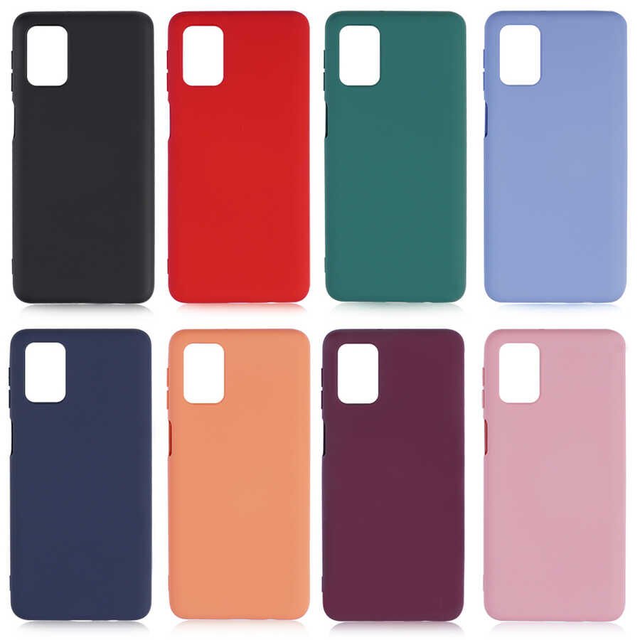 Samsung Galaxy M31S Kadife İç Yüzey Yumuşak Dokulu Kamera Korumalı İnce Kapak (MARA) Turuncu