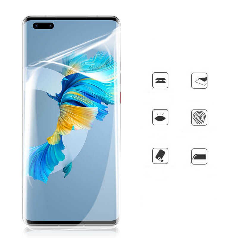 Huawei Mate 40 Pro HEPTEKİLETİŞİM Süper Pet Ekran Koruyucu Jelatin