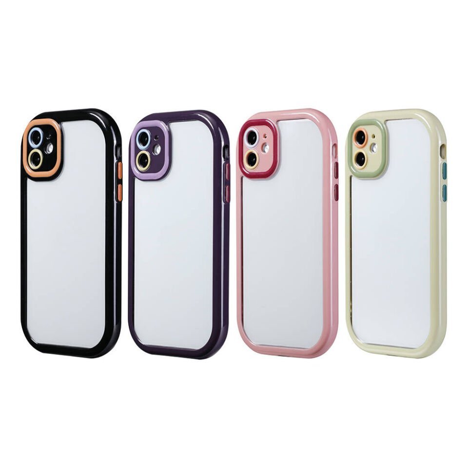 Apple iPhone 11 Kılıf Kamera Korumalı Renkli Kenar ve Çerçeve Tasarımlı Kapak (Vitamin) Siyah