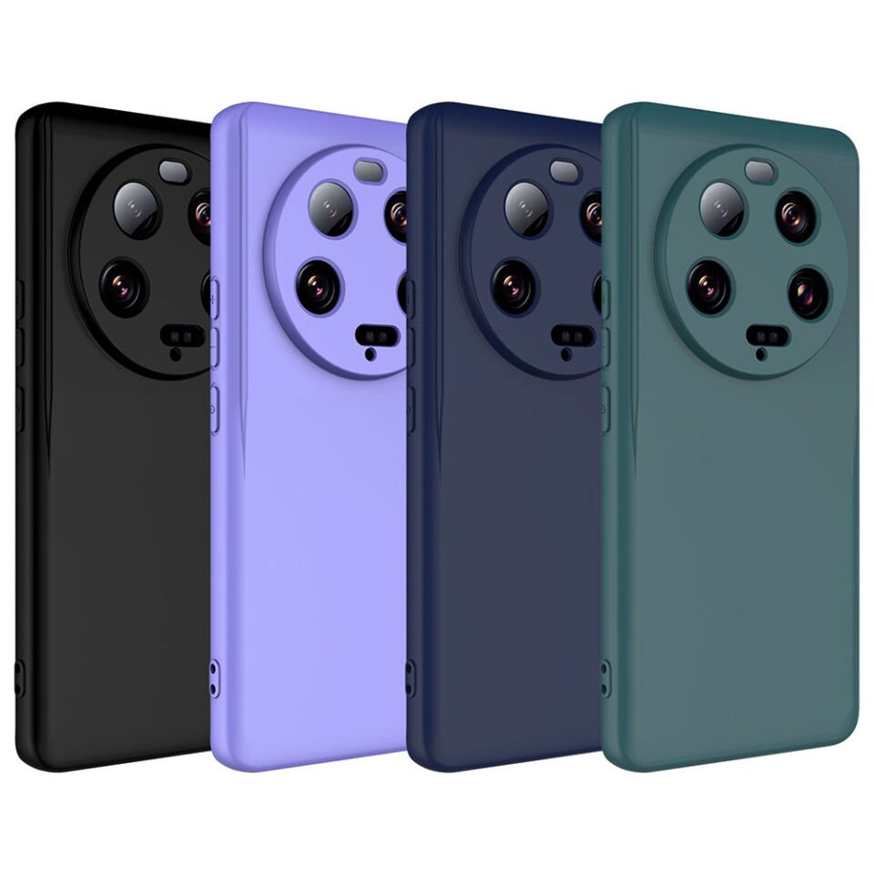 Xiaomi Mi 13 Ultra Kılıf Kadife İç Yüzey Yumuşak Dokulu Kamera Korumalı Kapak (MARA) Koyu Yeşil