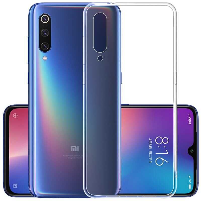 Xiaomi Mi 9 Şeffaf Kılıf Yumuşak İnce Tasarımlı Kapak (SÜPER) Renksiz