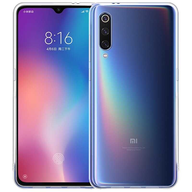 Xiaomi Mi 9 Şeffaf Kılıf Yumuşak İnce Tasarımlı Kapak (SÜPER) Renksiz