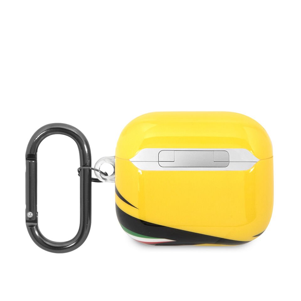 Apple Airpods 3.Nesil Kılıf Ferrari Orjinal Lisanslı IML Baskılı Klasik Logolu TPU Kılıf