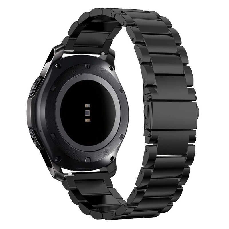 Gear S2 (20mm) Metal Kordon Paslanmaz Çelik Baklalı Tasarım (KRD-04) Rose Gold