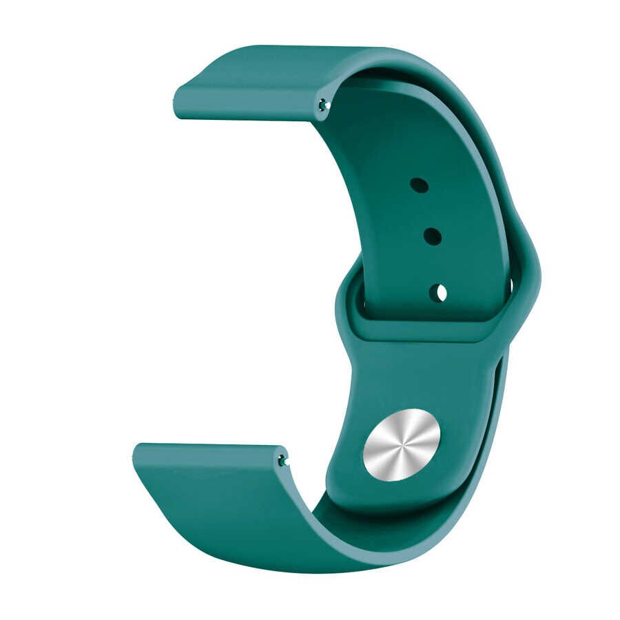 Gear S3 (22mm) Silikon Kordon Esnek Malzeme (krd-11) Petrol Mavi