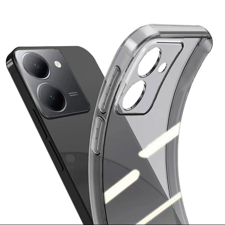Vivo Y36 4G Şeffaf Kılıf Yumuşak İnce Tasarımlı Kapak (SÜPER) Renksiz
