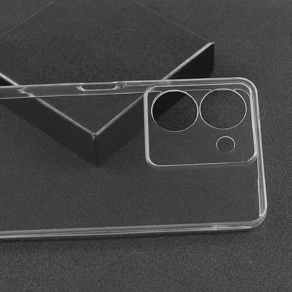 Vivo Y36 4G Şeffaf Kılıf Yumuşak İnce Tasarımlı Kapak (SÜPER) Renksiz