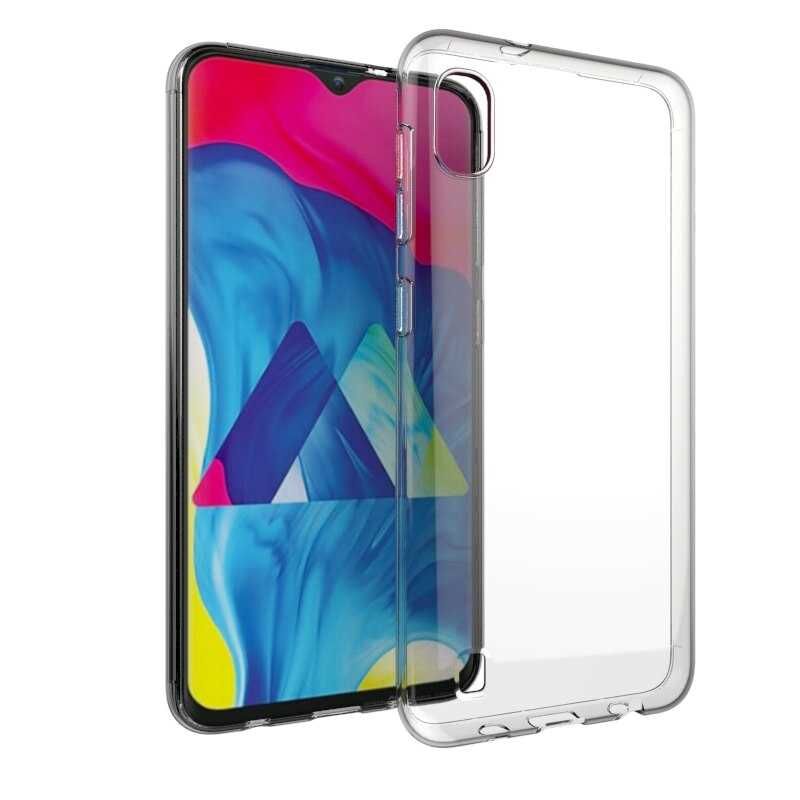 Samsung Galaxy A10 Şeffaf Kılıf Yumuşak İnce Tasarımlı Kapak (SÜPER) Renksiz