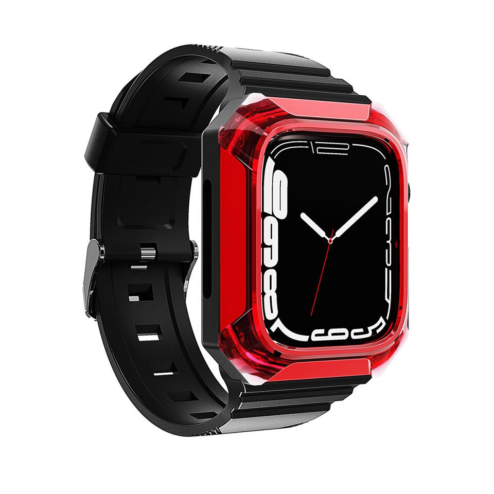 Apple Watch 40mm HEPTEKİLETİŞİM KRD-88 Sert PC Kasa Koruyuculu Silikon Kordon