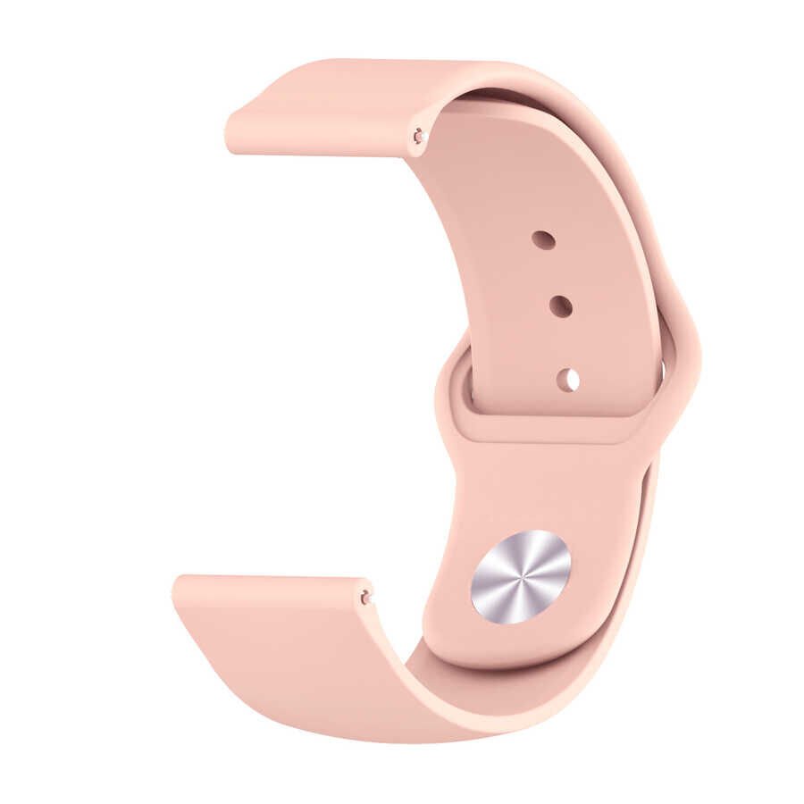 Gear S3 (22mm) Silikon Kordon Esnek Malzeme (krd-11) Pudra