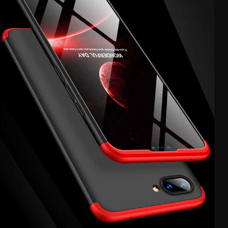 Xiaomi Mi 8 Lite Kılıf 360 Tam Koruma Ön Ve Arka Sert Mika Kapak Orjinal Ays Gkk Kapak Siyah