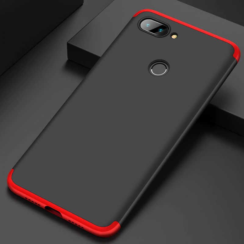 Xiaomi Mi 8 Lite Kılıf 360 Tam Koruma Ön Ve Arka Sert Mika Kapak Orjinal Ays Gkk Kapak Siyah