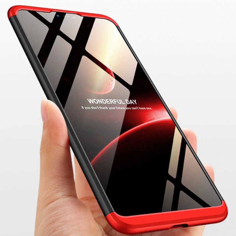 Xiaomi Mi 8 Lite Kılıf 360 Tam Koruma Ön Ve Arka Sert Mika Kapak Orjinal Ays Gkk Kapak Siyah