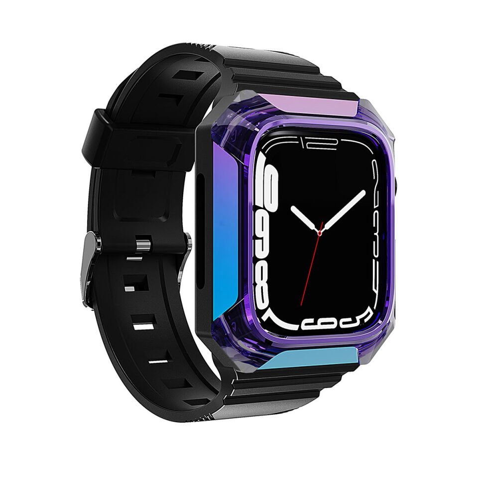 Apple Watch 42mm HEPTEKİLETİŞİM KRD-88 Sert PC Kasa Koruyuculu Silikon Kordon