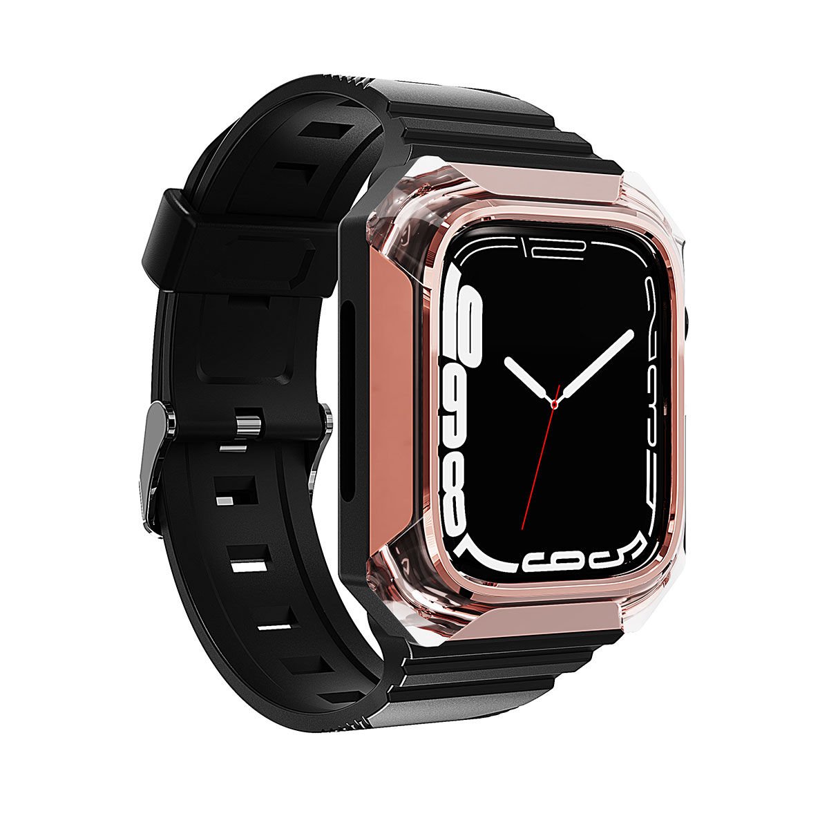 Apple Watch 44mm HEPTEKİLETİŞİM KRD-88 Sert PC Kasa Koruyuculu Silikon Kordon