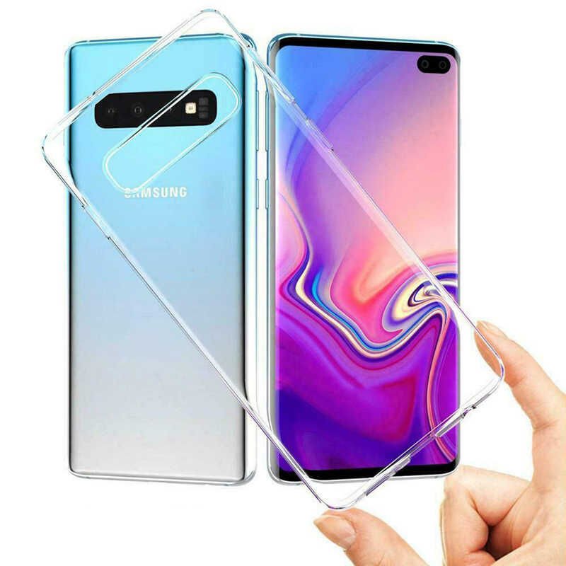 Samsung Galaxy S10 Plus Şeffaf Kılıf Yumuşak İnce Tasarımlı Kapak (SÜPER) Renksiz