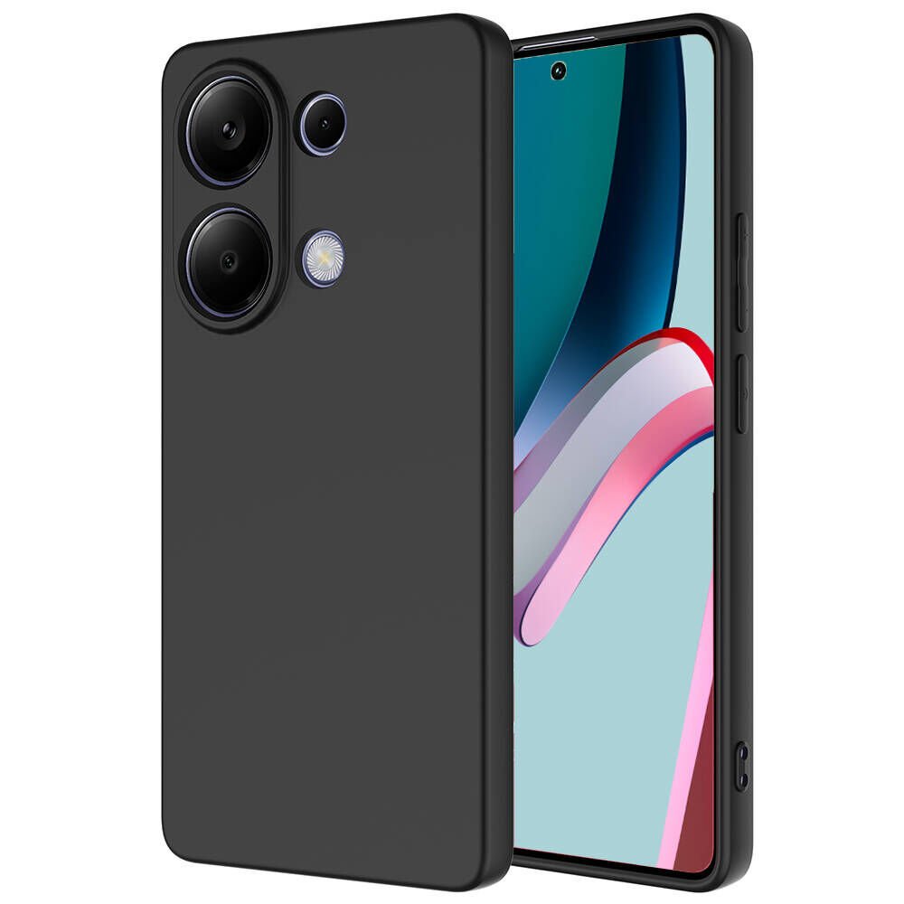 Xiaomi Redmi Note 13 4G Kılıf Kadife İç Yüzey Yumuşak Dokulu Kamera Korumalı Kapak (MARA) Siyah