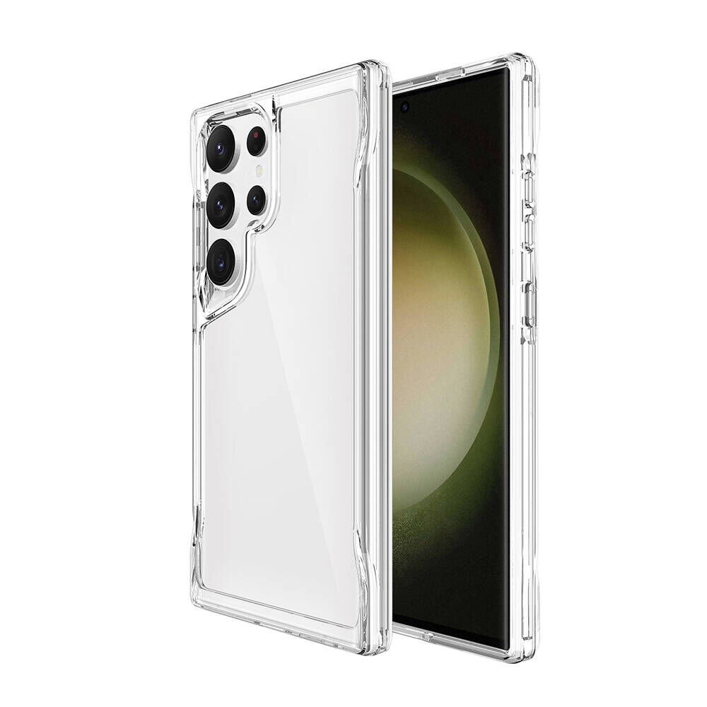 Samsung Galaxy S24 Ultra Kılıf Kamera Yükseltili Şeffaf Darbe Emici Ultra Koruma Sert Kapak (T-Max) Renksiz