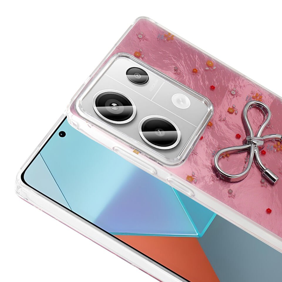 Xiaomi Redmi Note 13 Pro 4G Kılıf Kamera Korumalı Figürlü Zore Ponti Silikon Kapak