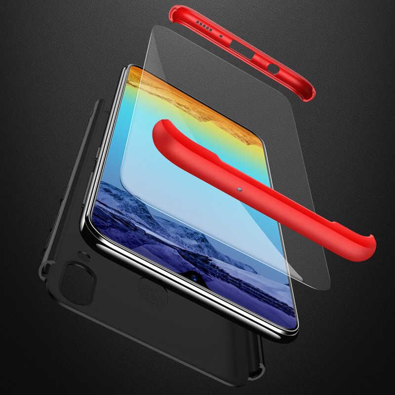 Samsung Galaxy M20 Kılıf 360 Tam Koruma Ön Ve Arka Sert Mika Kapak Orjinal Ays Gkk Kapak Siyah