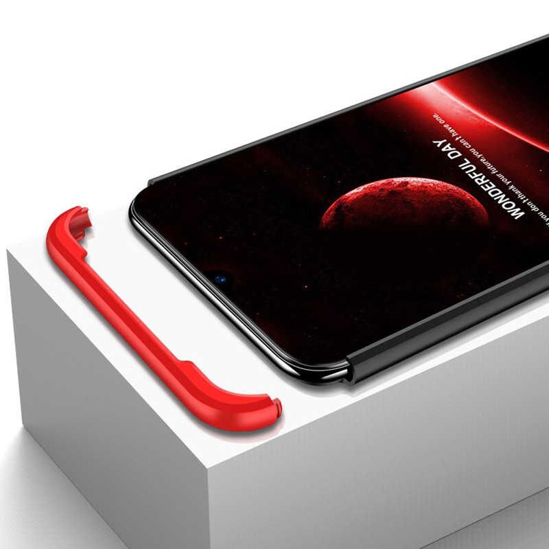Samsung Galaxy M20 Kılıf 360 Tam Koruma Ön Ve Arka Sert Mika Kapak Orjinal Ays Gkk Kapak Kırmızı