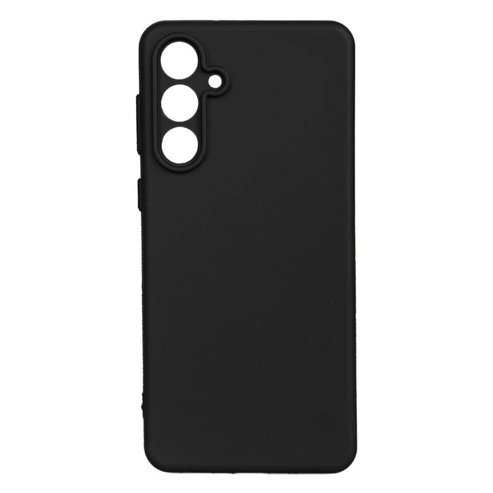 Samsung Galaxy M55 5G Kılıf Kamera Korumalı Esnek Renkli Silikon Kapak (Biye) Siyah