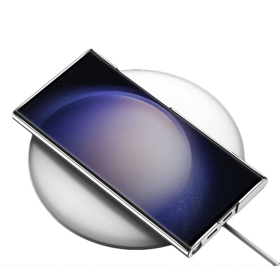 Samsung Galaxy S24 Ultra Kılıf Kamera Korumalı Şeffaf Dikey Standlı Kapak (dik ays) Siyah