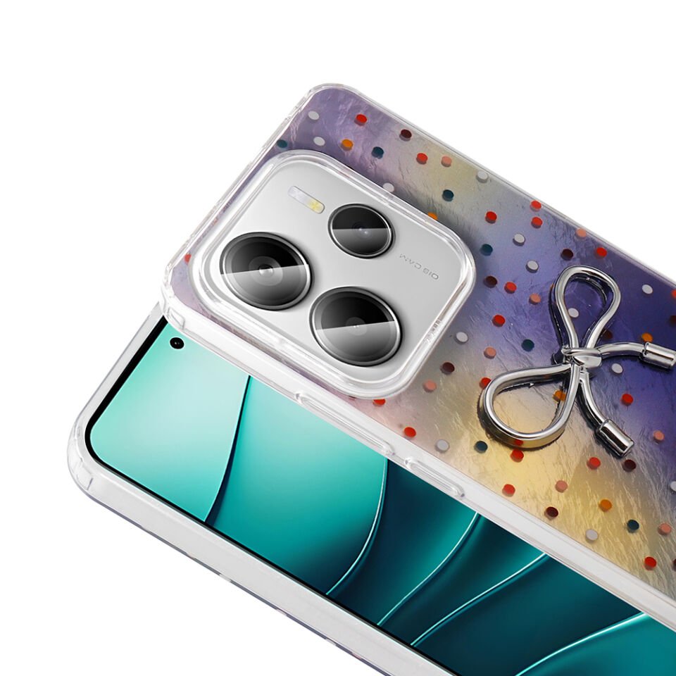 Xiaomi Redmi Note 14 Kılıf Kamera Korumalı Figürlü Zore Ponti Silikon Kapak