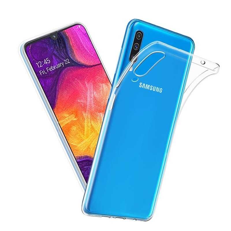 Samsung Galaxy A70 Şeffaf Kılıf Yumuşak İnce Tasarımlı Kapak (SÜPER) Renksiz