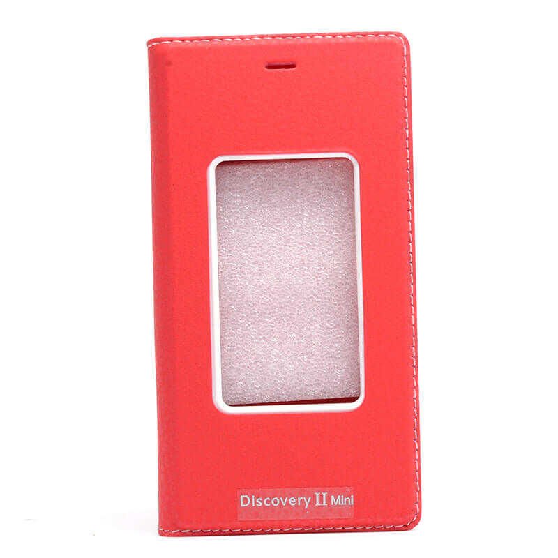 General Mobile Discovery 2 Mini Kapaklı Kılıf Mıknatıslı 360 Tam Korumalı (DOLCE) Kırmızı