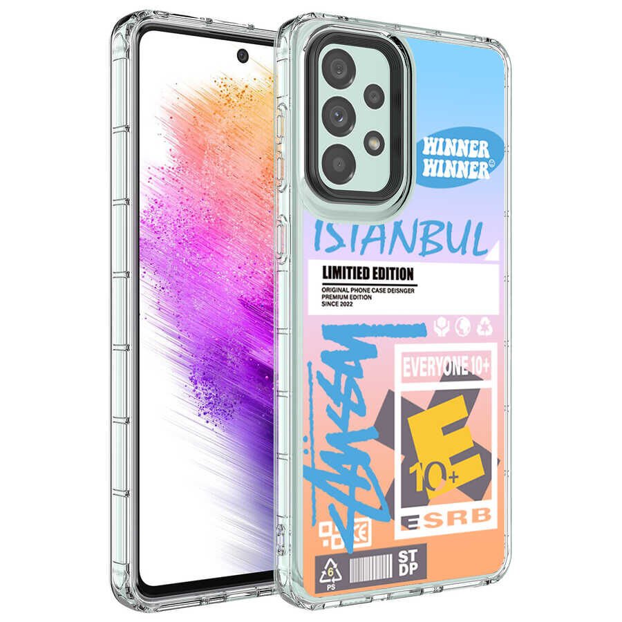 Samsung Galaxy A33 5G Kılıf Kamera Korumalı Desenli Sert Parlak Silikon Kapak (Korn) NO1