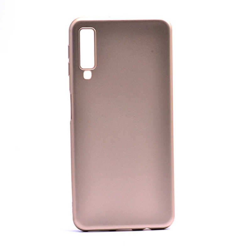 Samsung Galaxy A7 2018 Kılıf Yumuşak Dokulu Soft Esnek İnce Mat Renkli Silikon Kapak (PREMİER) Siyah