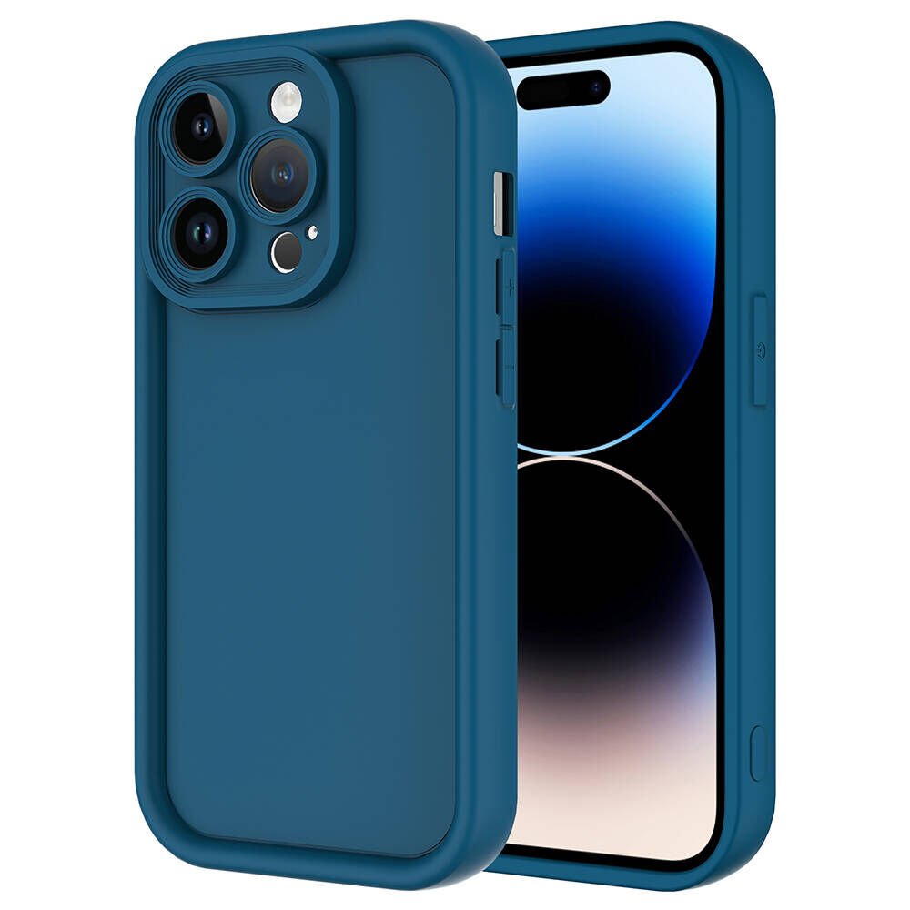 Apple  iPhone 14 Pro Kılıf Mat Yüzeyli Kamera Korumalı Silikon Kapak (Ananas) Koyu Yeşil