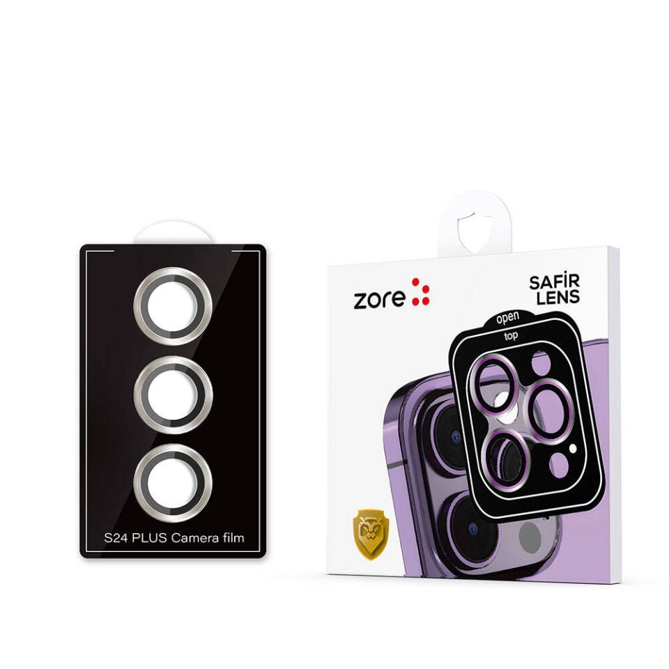 Samsung Galaxy S24 Plus Kamera Lens Koruyucu Cam Filmi Tam Kaplama (z-kamera-camı) Koyu Yeşil